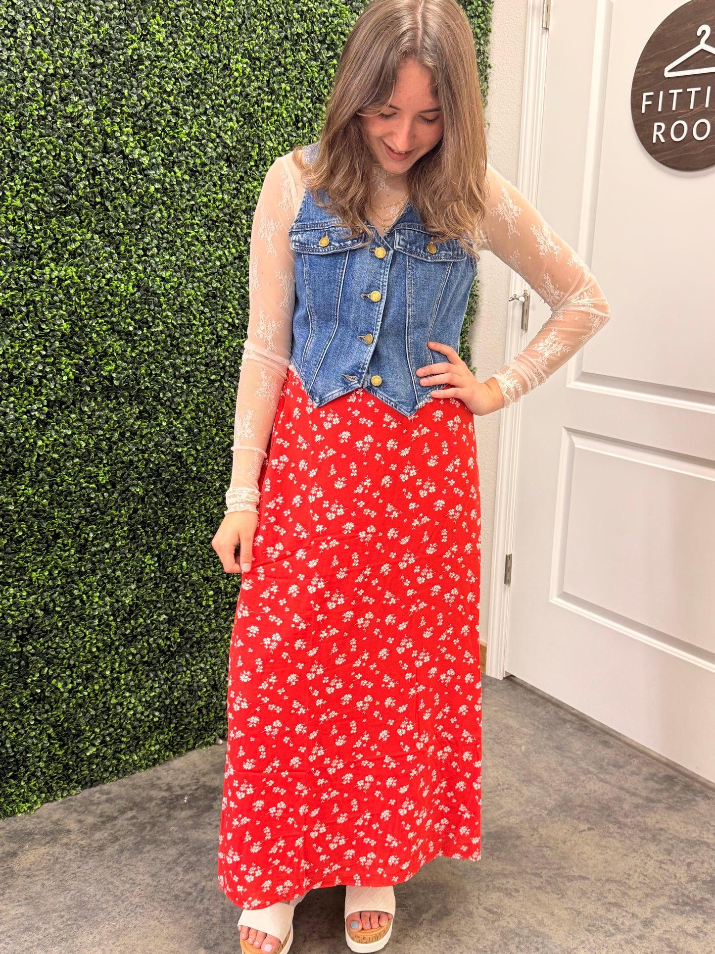 Scarlet Bloom Skirt