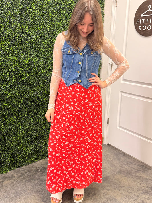 Scarlet Bloom Skirt