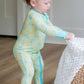 Yellow/Blue Crab Zipper Onesie