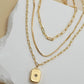 18K STAINLESS STEEL TARNISH FREE LAYERED NECKLACE