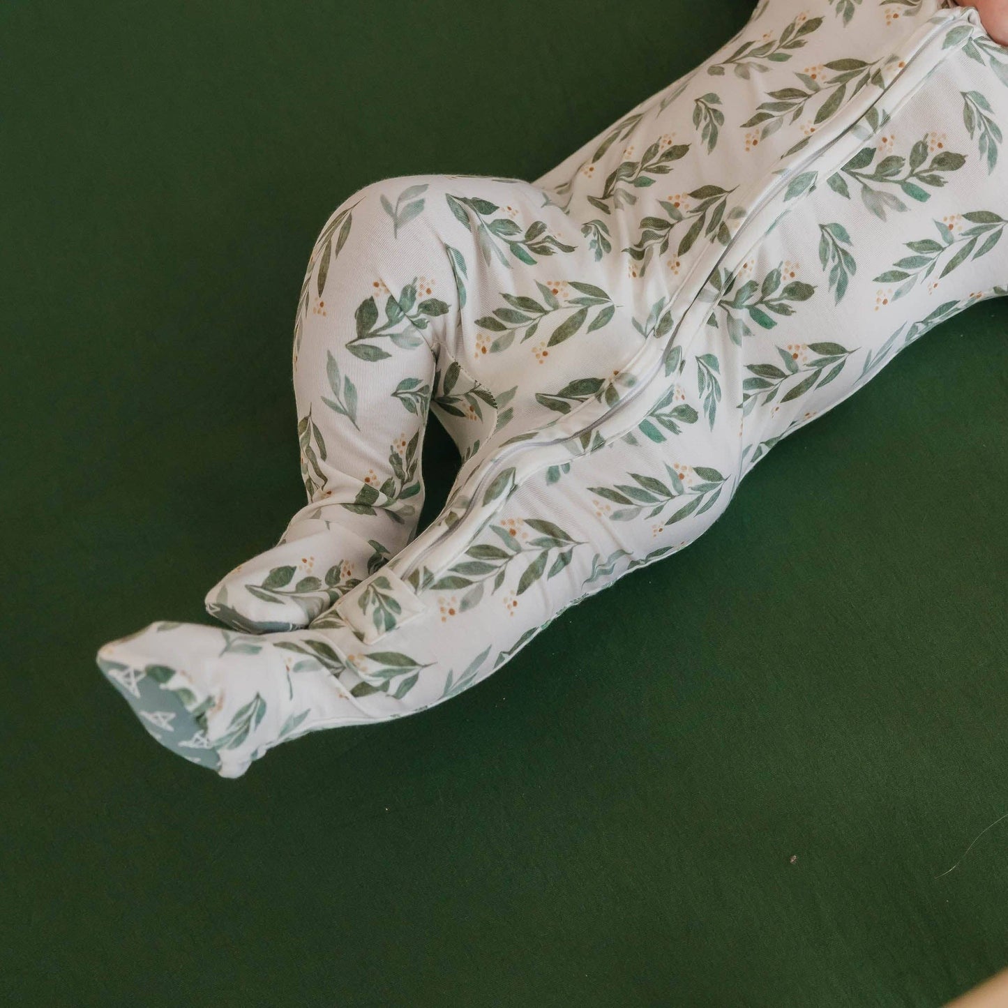 Zip-Up Footie Pajama - Fern