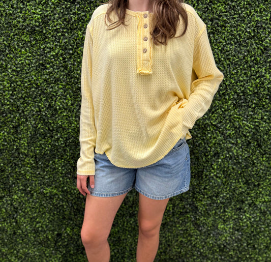 Lemon Waffle Top