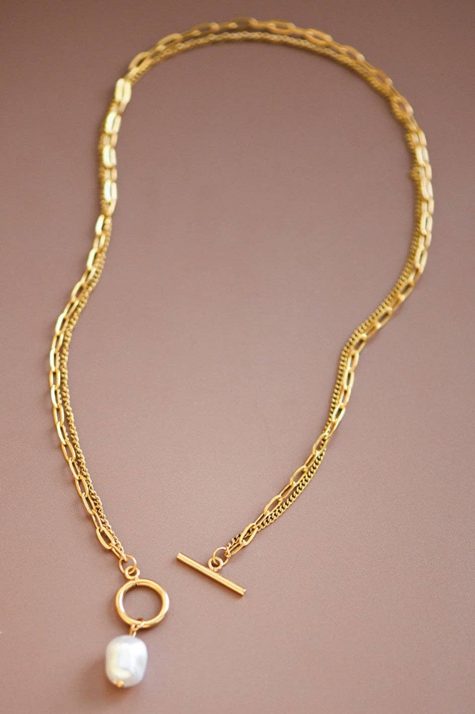 18K Gold PVD Plated Waterproof Stainless Steel Chain Necklace - 6860
