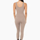 Ribbed Seamless V-Neck Catsuit