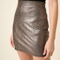 METALLIC FOIL MINI SKIRT