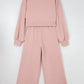 LAS Drop Shoulder Pullover and Wide Leg Pants Set (S-XL)