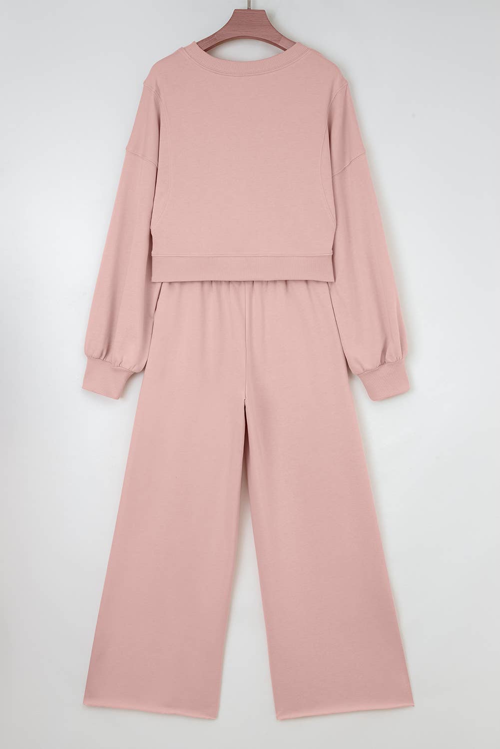 LAS Drop Shoulder Pullover and Wide Leg Pants Set (S-XL)
