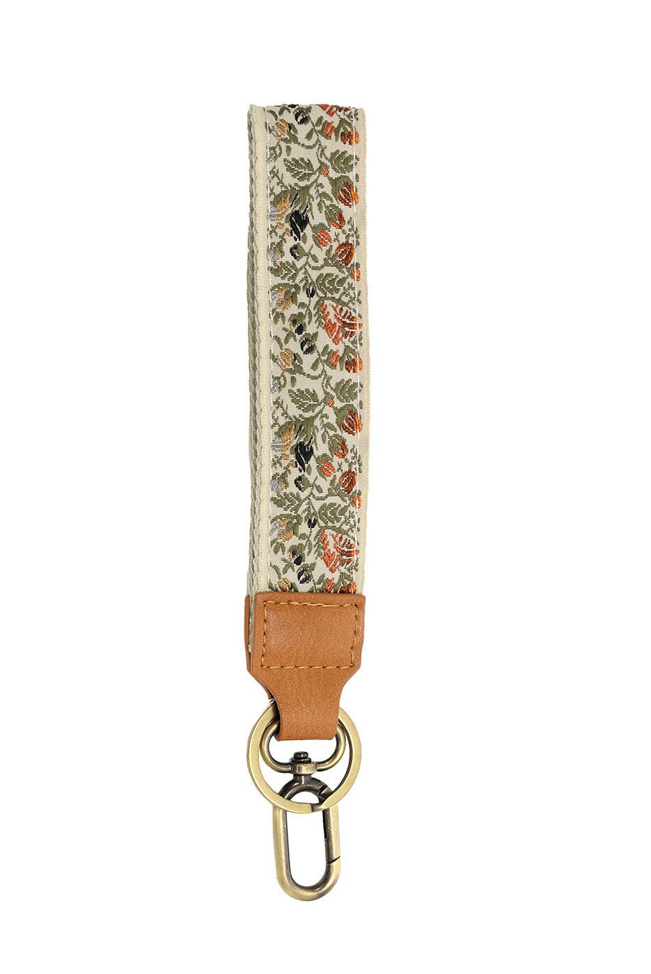 Autumnal Floral Vines Easy Find Wristlet