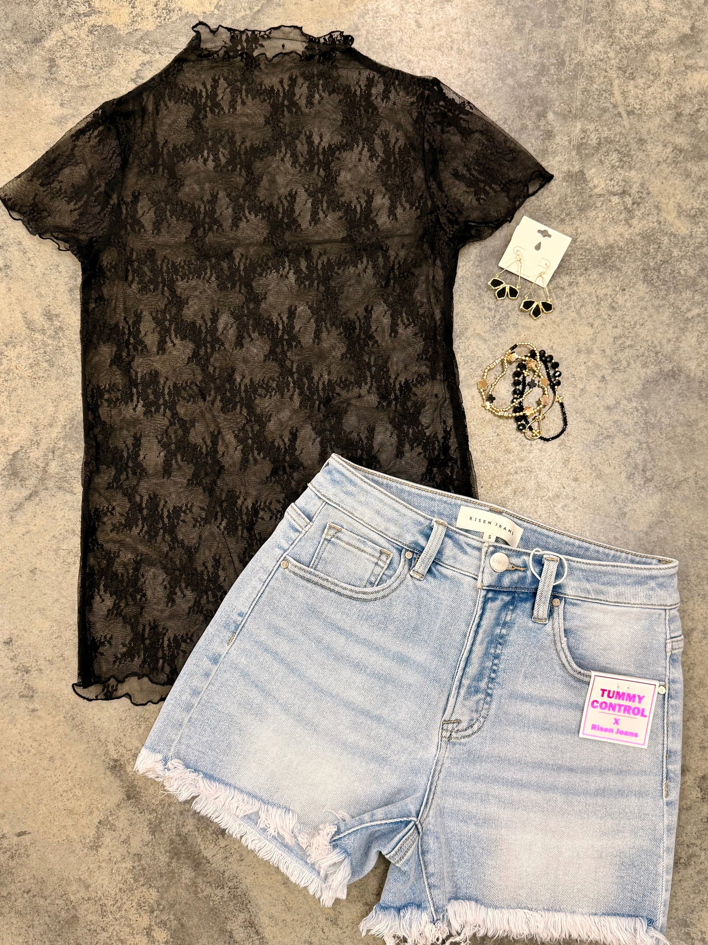 Short Sleeve Lace Top
