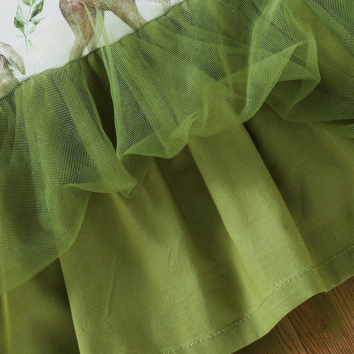 2pcs Baby All Over   Long sleeve Splicing Mesh Dress Set