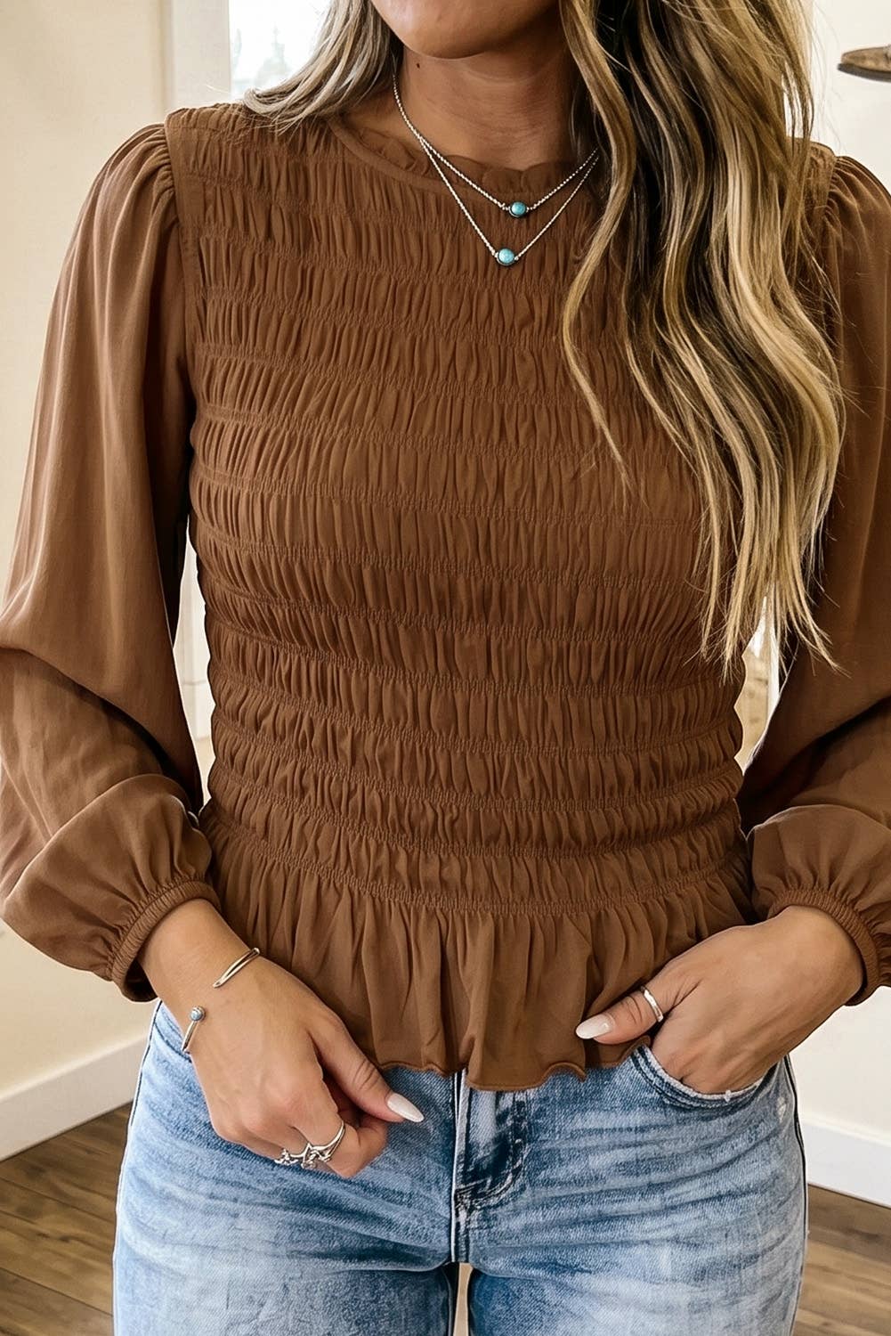Western Ruffle Top