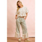 JERSEY BUBBLE SLEEVE TOP