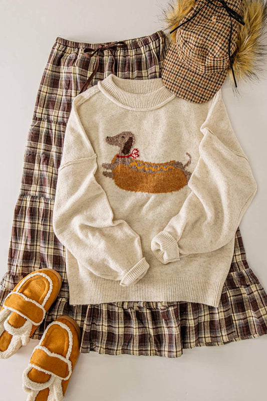 Hot Dog Graphic Sweater