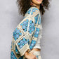 Dolman Sleeve Varied Pattern Crochet Open Cardigan