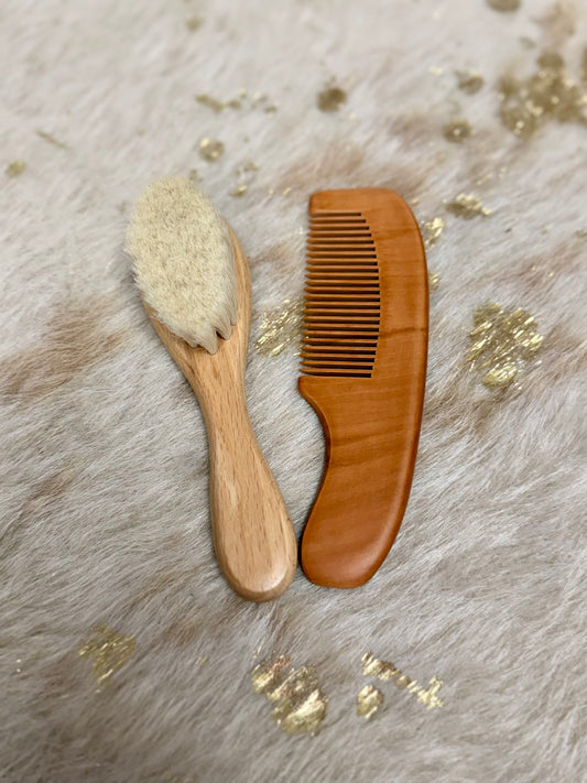 Wooden Baby Brush & Comb Set