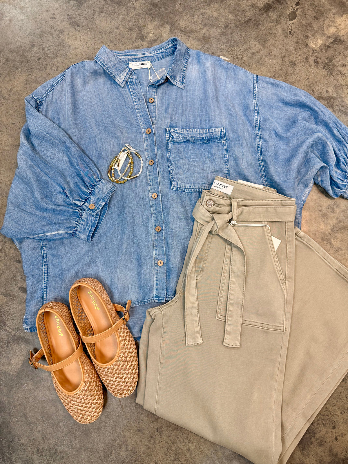 Indigo Mist Button Up
