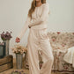 ELASTIC WAIST SIDE PANEL KNIT LOUNGE PANTS