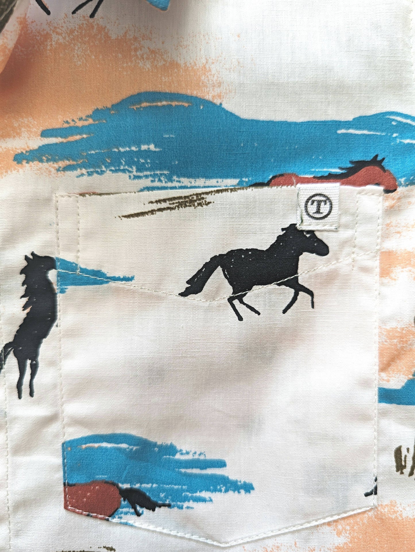 Horse Print Button Down Shirts