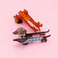 Wiener Dog Hair Claw Clips
