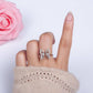 16K Gold Filled Paved CZ Open Butterfly Ring