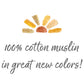 Denim Muslin Swaddle Blanket, Premium Cotton