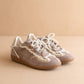 The April | Dark Grey Lace-Trimmed Retro Sneaker