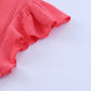 Flutter Sleeve Frilled Neck Textured Blouse