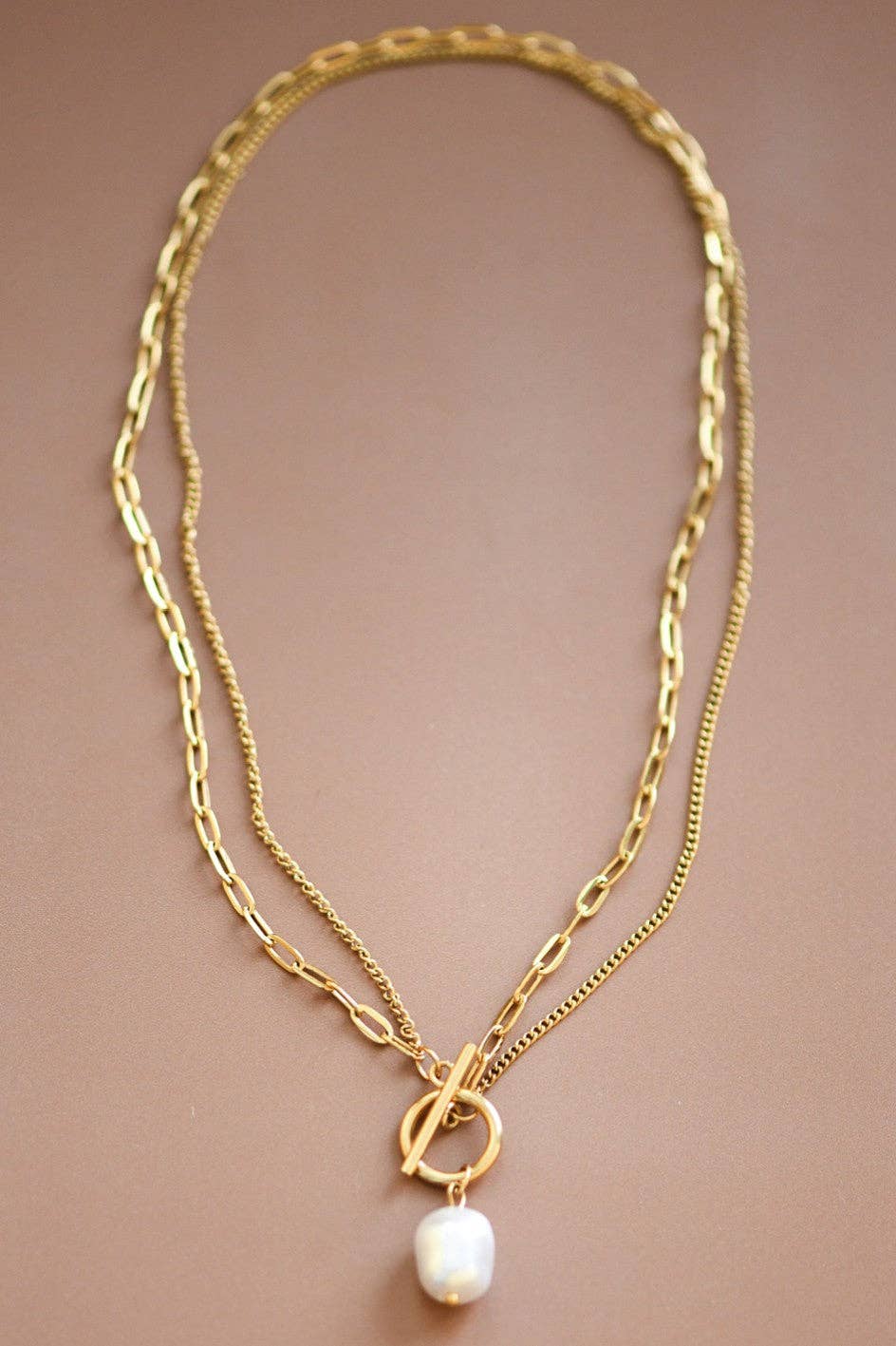 18K Gold PVD Plated Waterproof Stainless Steel Chain Necklace - 6860