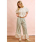 JERSEY BUBBLE SLEEVE TOP