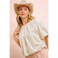 JERSEY BUBBLE SLEEVE TOP