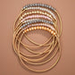 Boho Layered Spring Coil Guitar String Bracelet Set - 8096