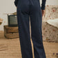 ELASTIC WAIST SIDE PANEL KNIT LOUNGE PANTS