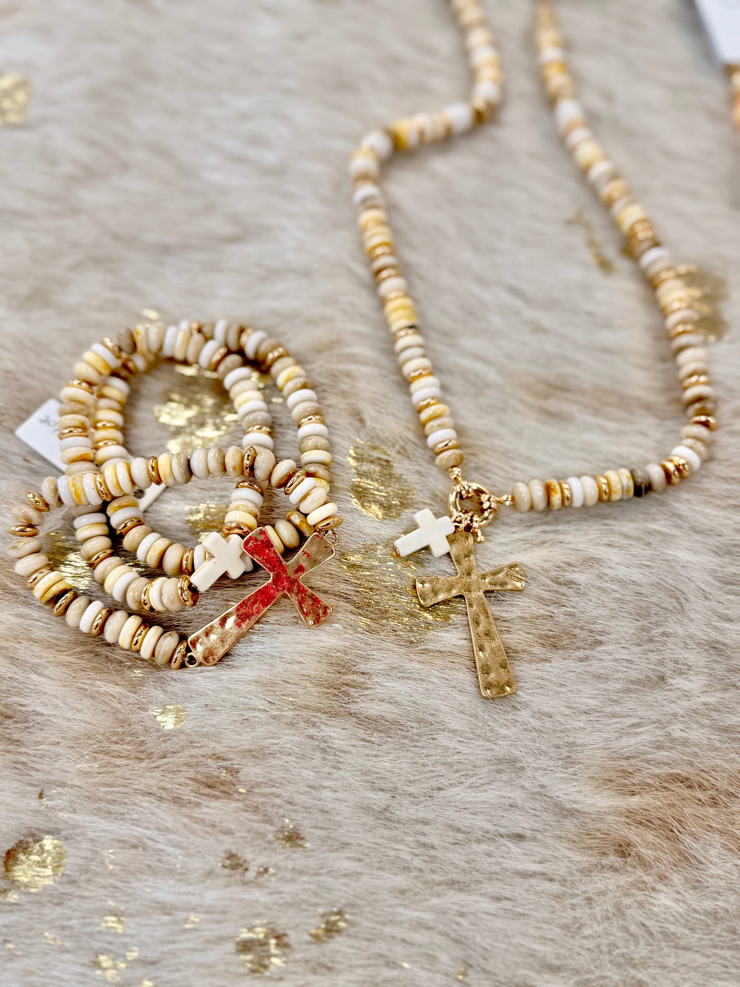 Beaded Cross Necklace