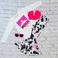 "WESTERN BARBIE" Cow Print 2 Piece Set