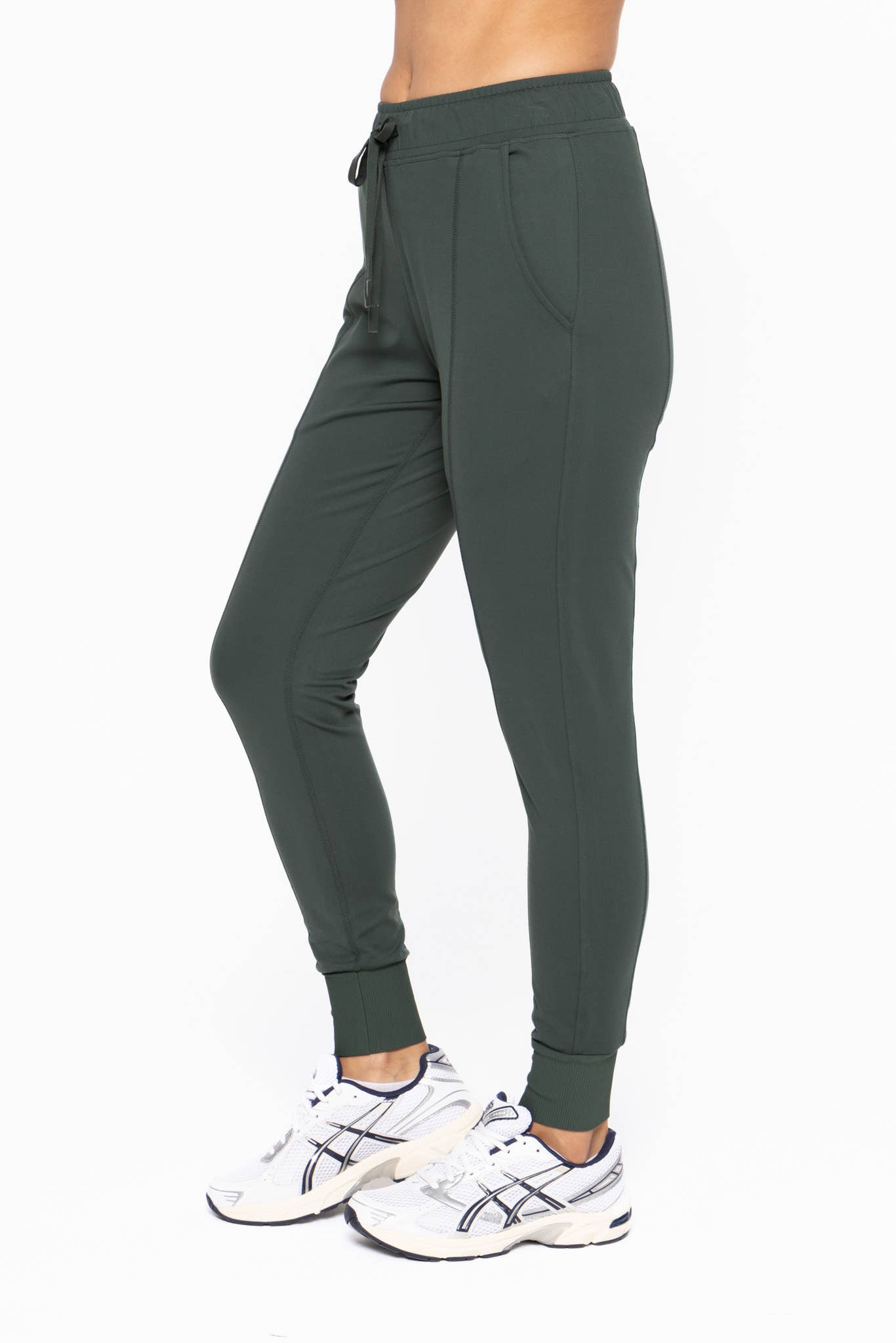 GREEN - Slim-Fit Paneled Joggers
