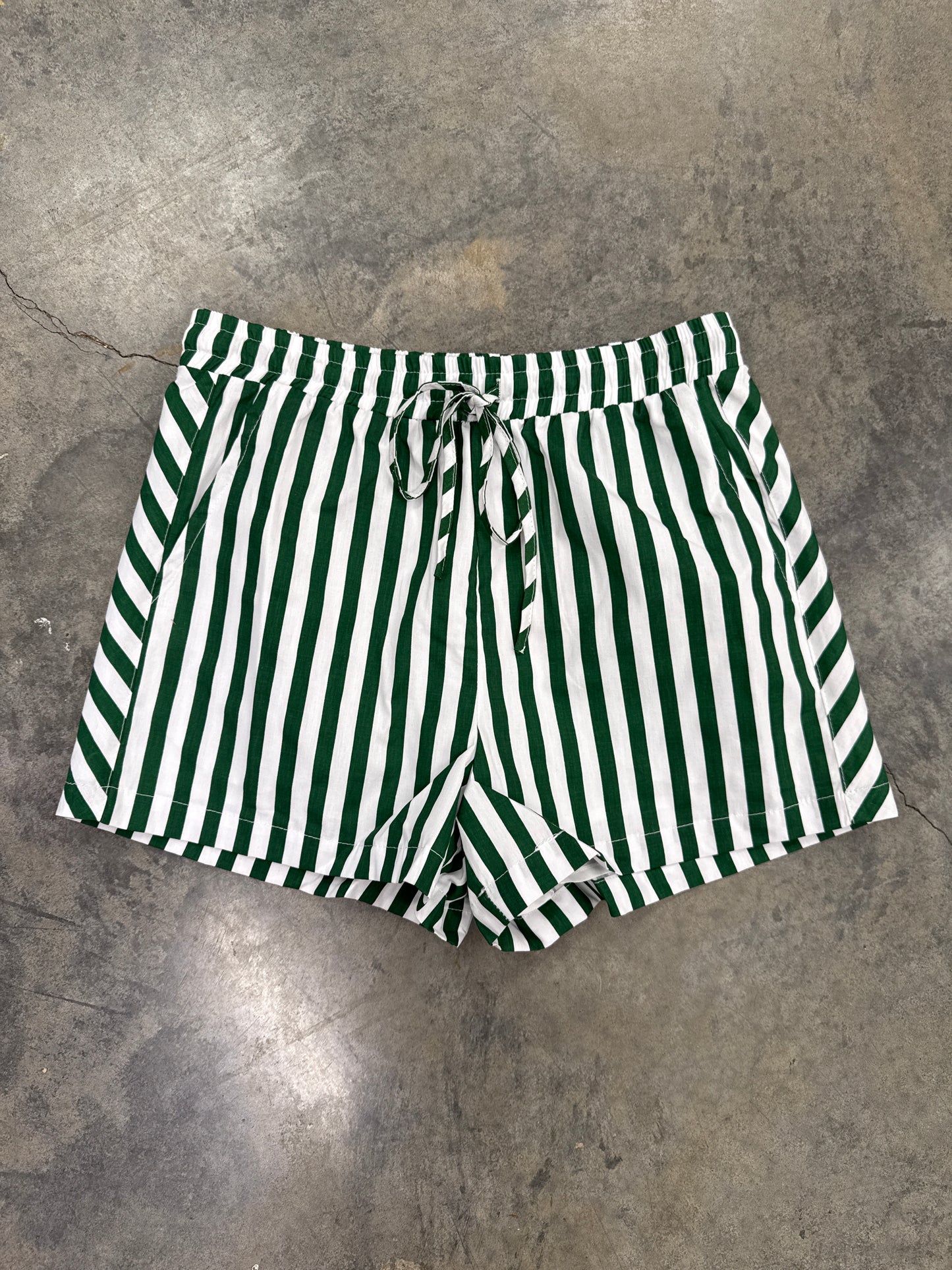 Striped Drawstring Pocket Boxer Shorts