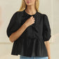 Poppi Front Tie Ribbon Blouse