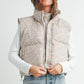 FLORAL HIGH NECK PUFFER VEST - BMJ7560