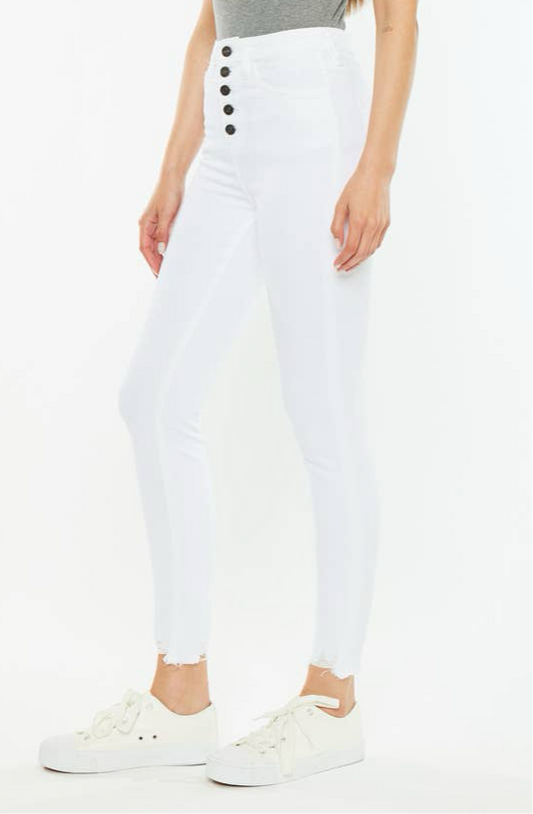 High Rise Super Skinny - White