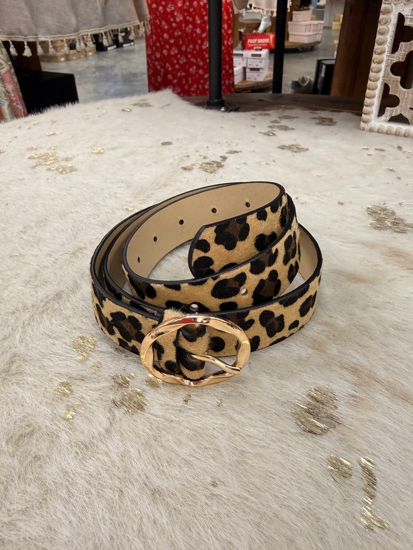 Leopard Print Belt