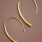 18K Gold PVD Plated Waterproof Stainless Steel Hoop Earrings - 7063