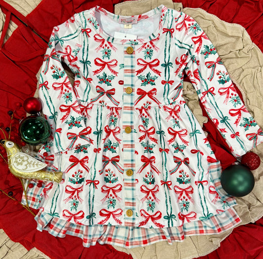 Berry Merry Bows Dress