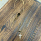Gold Rope Chain with Cross Charm & Toggle