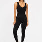 Ribbed Seamless V-Neck Catsuit