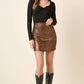 METALLIC FOIL MINI SKIRT