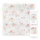 Watercolor Peachy Pink Floral Muslin Swaddle Blanket