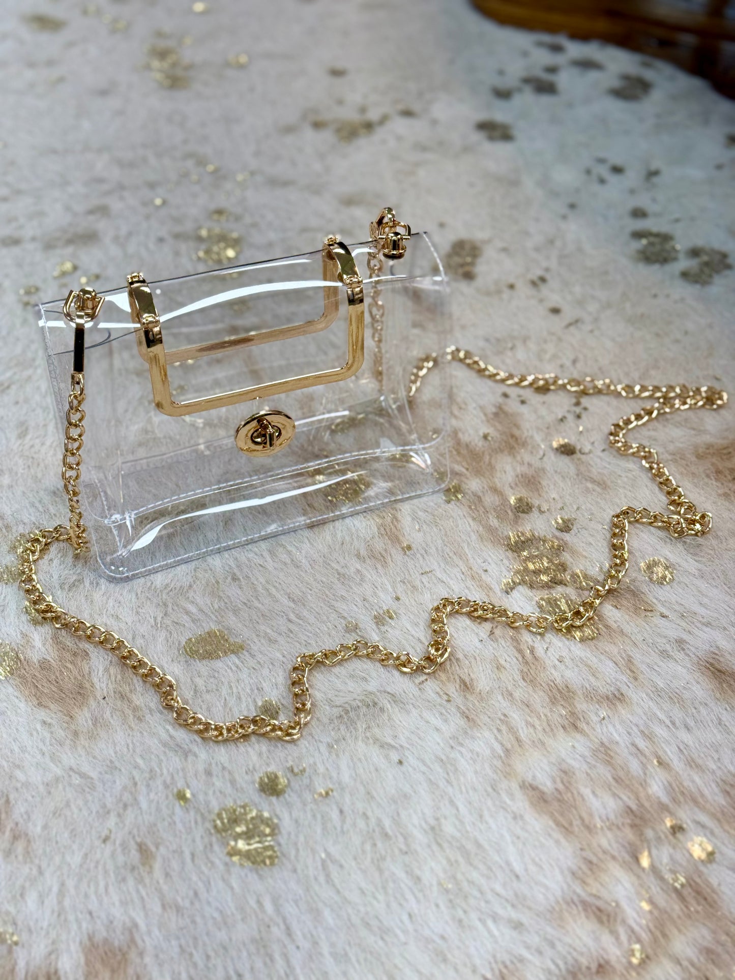 Clear & Gold Game Day Purse