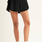 Drawstring High Waist Lined Tennis Skorts