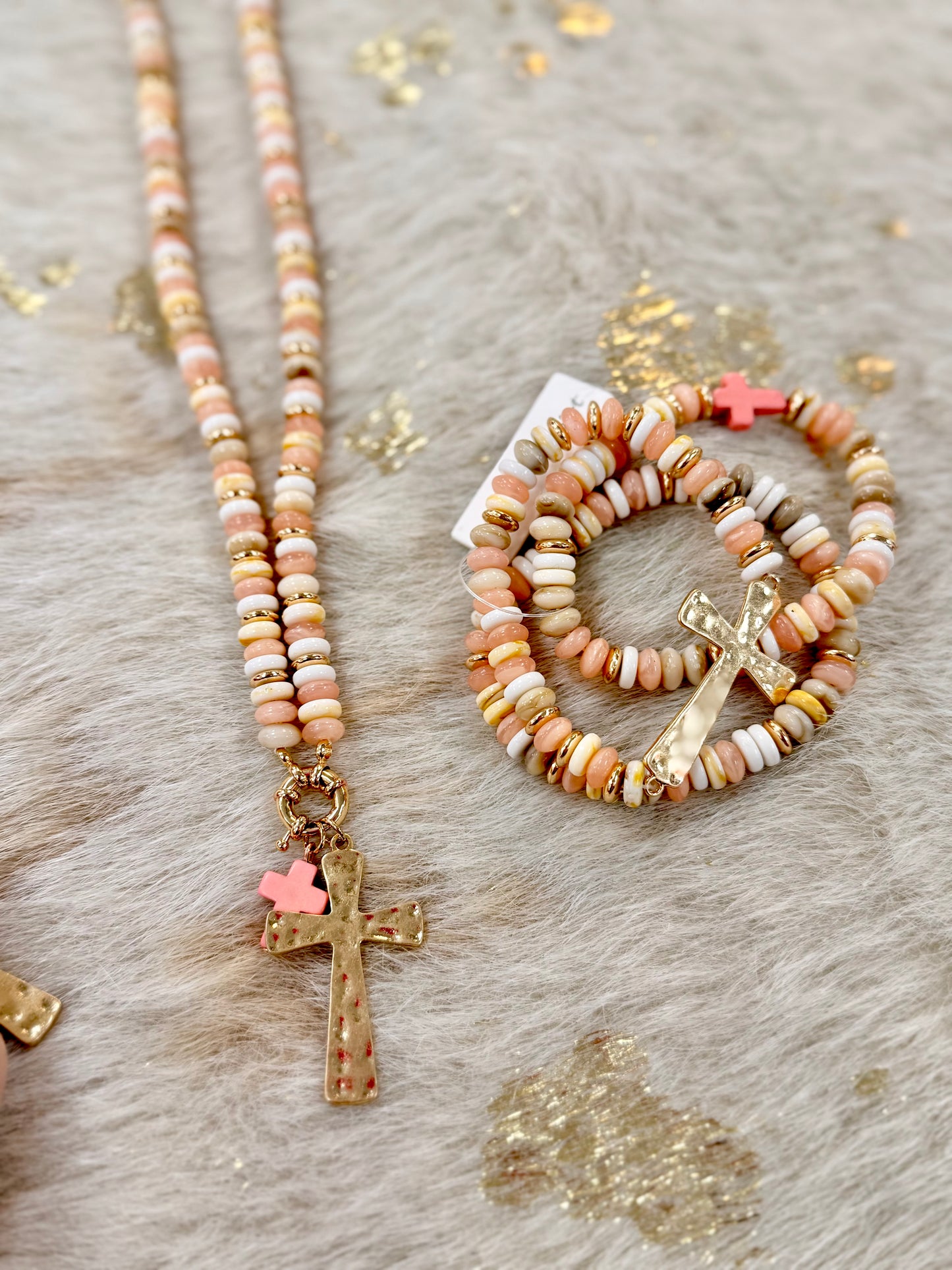 Beaded Cross Necklace