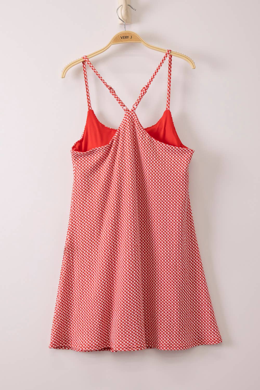 Checkered Knit Activewear Tennis Dress